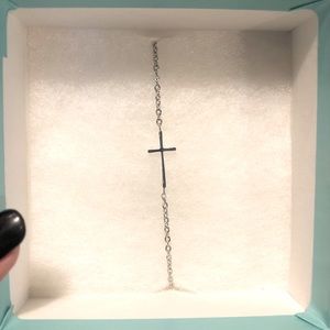 New Sterling Silver Cross Bracelet